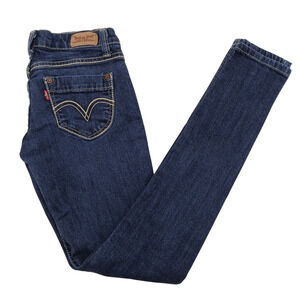 Levi’s 524 Too Superlow Skinny Jeans Women’s Size 1M Dark Wash Stretch Mid Rise